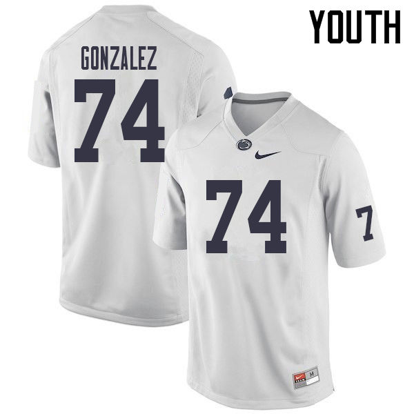 NCAA Nike Youth Penn State Nittany Lions Steven Gonzalez #74 College Football Authentic White Stitched Jersey CVN7798KE